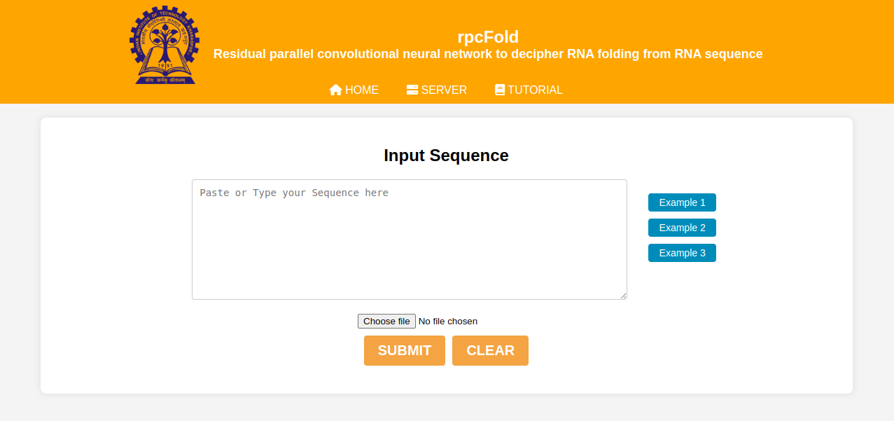 Input description example interface